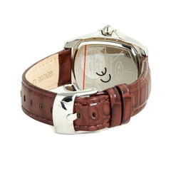 Chronotech Braune Lederarmbanduhr