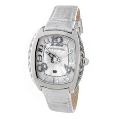 Chronotech Silberne Lederarmbanduhr