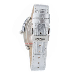 Chronotech Silberne Lederarmbanduhr