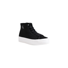 Calvin Klein Jeans Schwarze Plateau-Sneakers aus Wildleder