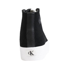 Calvin Klein Jeans Schwarze Plateau-Sneakers aus Wildleder