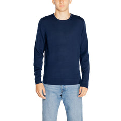 Calvin Klein Sweatshirt aus recycelter blauer Wolle
