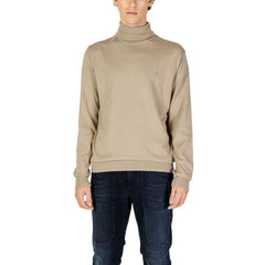 U.S. POLO ASSN. Beiger Baumwoll-Rollkragenpullover