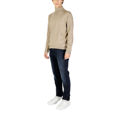 U.S. POLO ASSN. Beiger Baumwoll-Rollkragenpullover