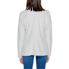 Nur beigefarbener Polyester-Blazer
