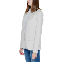 Nur beigefarbener Polyester-Blazer