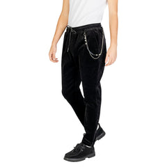 Gianni Lupo Schwarze Freizeithose aus Baumwolle