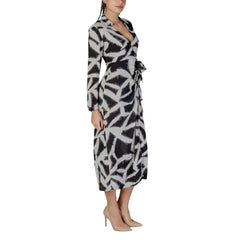 Jacqueline De Yong Black Recycled Polyester Long Dress