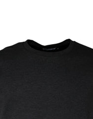 Dolce & Gabbana Dunkelgraues Camouflage-Rundhals-T-Shirt