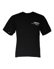 Dolce & Gabbana Schwarzes T-Shirt aus Baumwolle mit Amore-Print und Rundhalsausschnitt