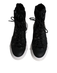 Dolce & Gabbana – Galileo – Hohe Sneakers aus Nylon in Schwarz