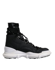 Dolce & Gabbana – Galileo – Hohe Sneakers aus Nylon in Schwarz