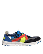 Dolce & Gabbana Mehrfarbige niedrige Sneakers aus Wildleder