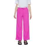 Alleen roze linnen casual broeken