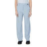 Enkel blauwe casual broek van polyester