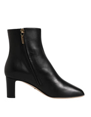 Dolce & Gabbana – Schwarze Jackie-Stiefel aus Leder mit halbhoher Wadenhöhe