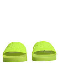 Dolce & Gabbana Grüne Gummi-Sandalen, Strandschuhe