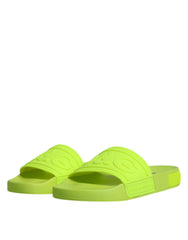 Dolce & Gabbana Grüne Gummi-Sandalen, Strandschuhe