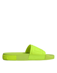 Dolce & Gabbana Grüne Gummi-Sandalen, Strandschuhe
