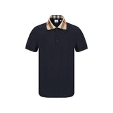 Burberry Polo-Shirt aus blauer Baumwolle