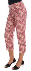 Dolce & Gabbana Pinke florale Brokat Caprihose