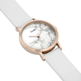 Cluse White Leather Dress Watch