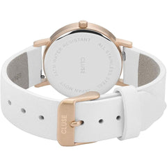 Cluse White Leather Dress Watch