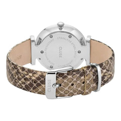 Cluse Beige Lederarmbanduhr
