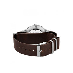 Cluse Lederarmbanduhr braun