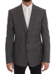 Dolce & Gabbana Grauer Wolle MARTINI Slim Blazer