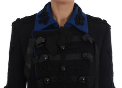 Dolce & Gabbana Schwarze Trenchjacke aus Wolle