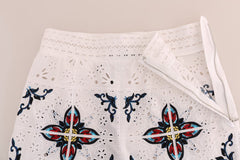 Dolce & Gabbana Multicolor Majolika-Cutout-Caprihose