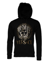 Versace Zwarte Medusa Katoenen Hoodie Pullover Sweatshirt Trui