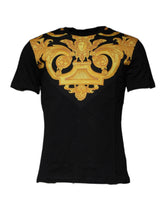 Versace Zwart T-shirt met Ronde Hals en Medusa-print van Katoen