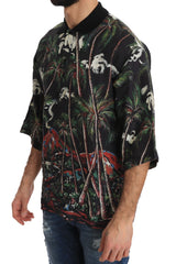 Dolce & Gabbana Schwarzes Volcano Sizilien Kurzarm-T-Shirt