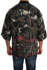 Dolce & Gabbana Schwarzes Volcano Sizilien Kurzarm-T-Shirt