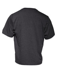 Dolce & Gabbana Dunkelgraues Rundhals-T-Shirt mit kurzen Ärmeln