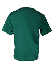 Dolce & Gabbana Grünes Logo Rundhals Kurzarm T-Shirt
