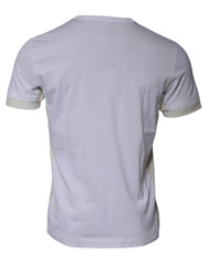 Dolce & Gabbana White Cotton Crew Neck Short Sleeves T-shirt