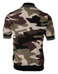 Dolce & Gabbana – Mehrfarbiges Poloshirt mit Camouflage-Kragen