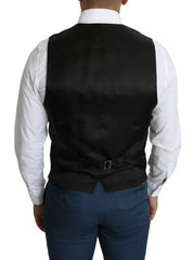 Dolce & Gabbana Schwarze Herren Formelle STAFF Anzugsweste Weste