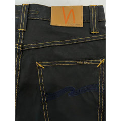 Nudie Jeans Schwarze Baumwoll-Herrenjeans