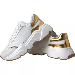 Dolce & Gabbana DAYMASTER Sneakers aus Leder in Weißgold Herren Schuhe