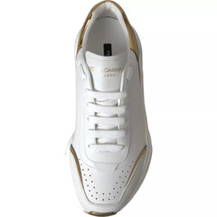 Dolce & Gabbana DAYMASTER Sneakers aus Leder in Weißgold Herren Schuhe