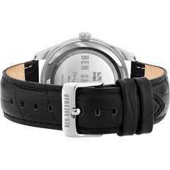 Ben Sherman Schwarze Lederarmbanduhr