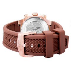 Bobroff braune Kautschuk-Kleideruhr