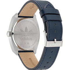 Adidas Blue Leather Dress Watch