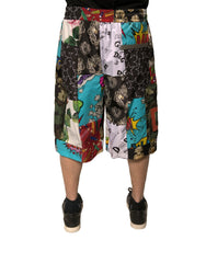 Dolce & Gabbana Cargo-Bermudashorts mit Patchwork-Muster in Multicolor