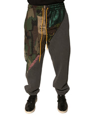 Dolce & Gabbana – Mehrfarbige Jogginghose aus Baumwolle mit Patchwork-Muster