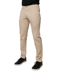 Dolce & Gabbana Beige Baumwoll-Stretch-Jeans für Herren